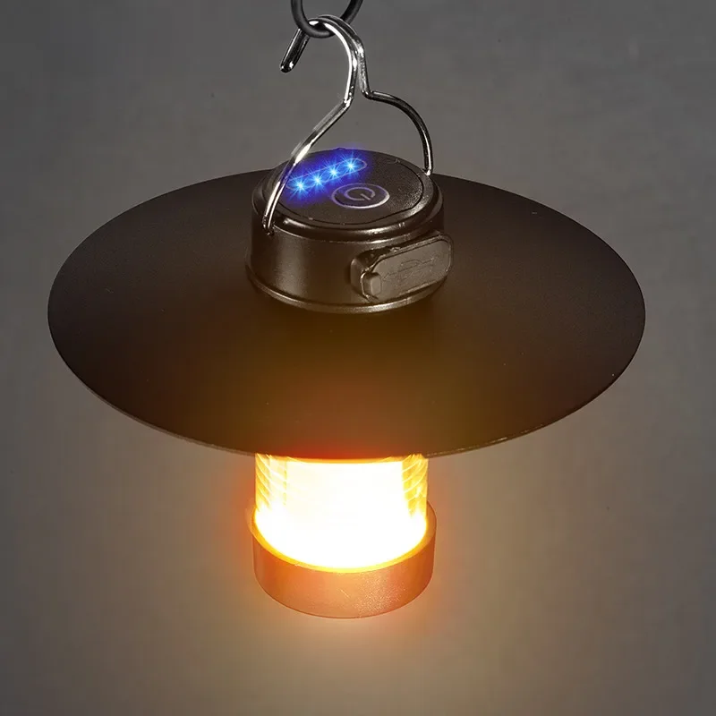 LED Camping Lights Lights Magnet Emergency Light Type-c Charging Camping Lantern Ściemnialne lampy wiszące do podróży na zewnątrz — zdjęcie 2