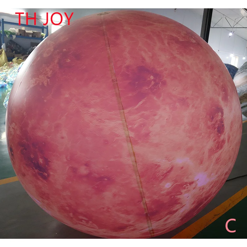 fast air ship to door,  Led Lighting Inflatable Planet Balloon, one set Solar System Nine Planets Inflatable Planet Saturn