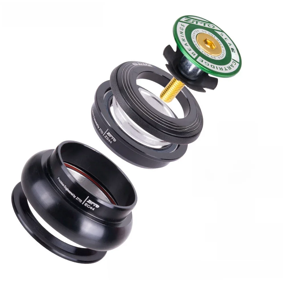 AliExpress ZTTO 4444T MTB Bike Road Bicycle Headset 44mm ZS44 CNC 1 1/8"-1 1/2" 1.5 Tapered Tube fork Internal Threadless EC44 Headset