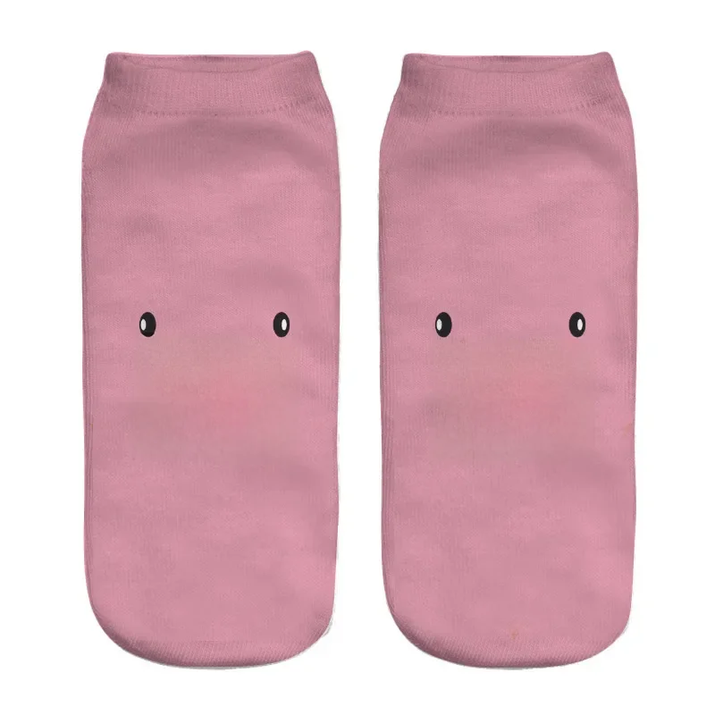 2018 nowe skarpetki z nadrukiem 3d białe zwierzę świnia Unisex Skarpetki słodkie Mujer unisex Fashion Sox catton śmieszne skarpetki dla kobiet — zdjęcie 2