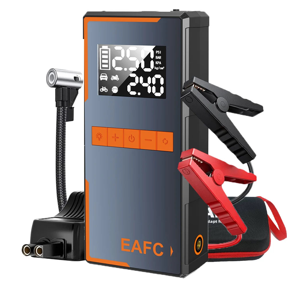 Nieuwe 1500A Car Jump Starter Power Bank Draagbare 150PSI Luchtpomp Car Battery Emergency Boosters Startapparaat Car Starter - afbeelding 1