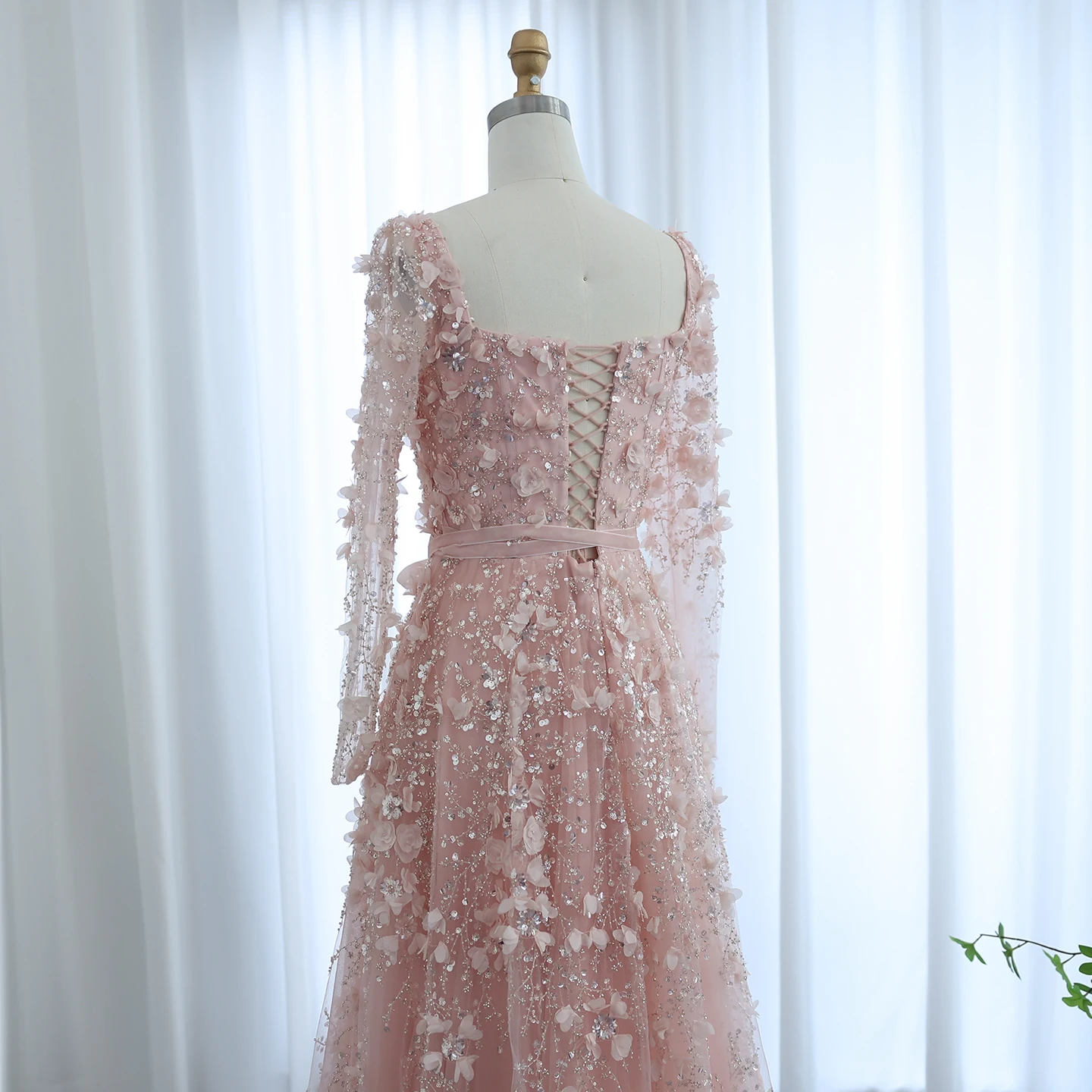 Exotic Formal Dresses That Turn Heads: A Real Buyer's Review of the Sharon  Said Luxury 3D Flower Gray Long Sleeves Evening Gown