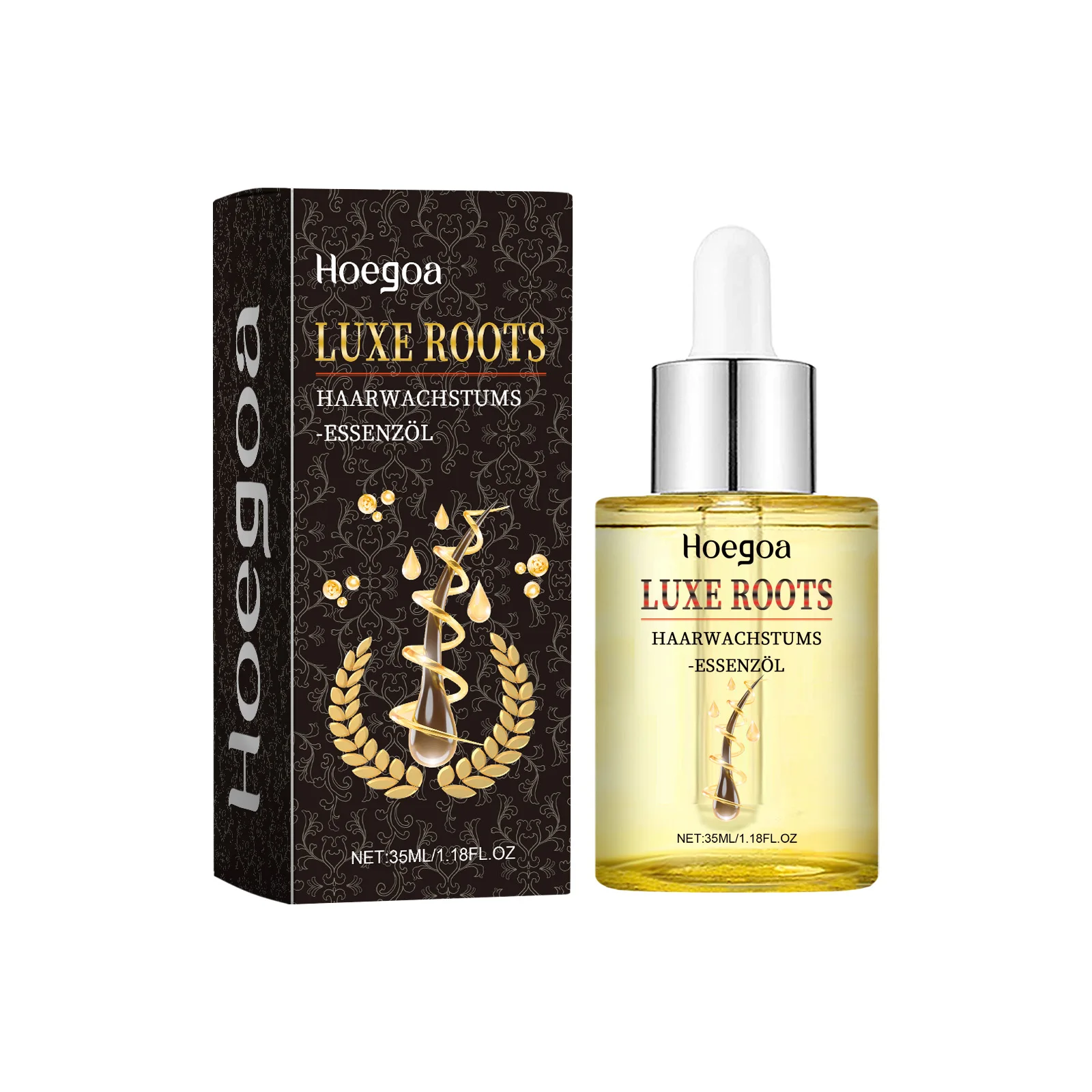 Luxe Roots Haarwachstums -Essenzol Hair Growth Scalp Massage Treatment Moisturizing Supple Plump Dense Hair Care Essential Oil