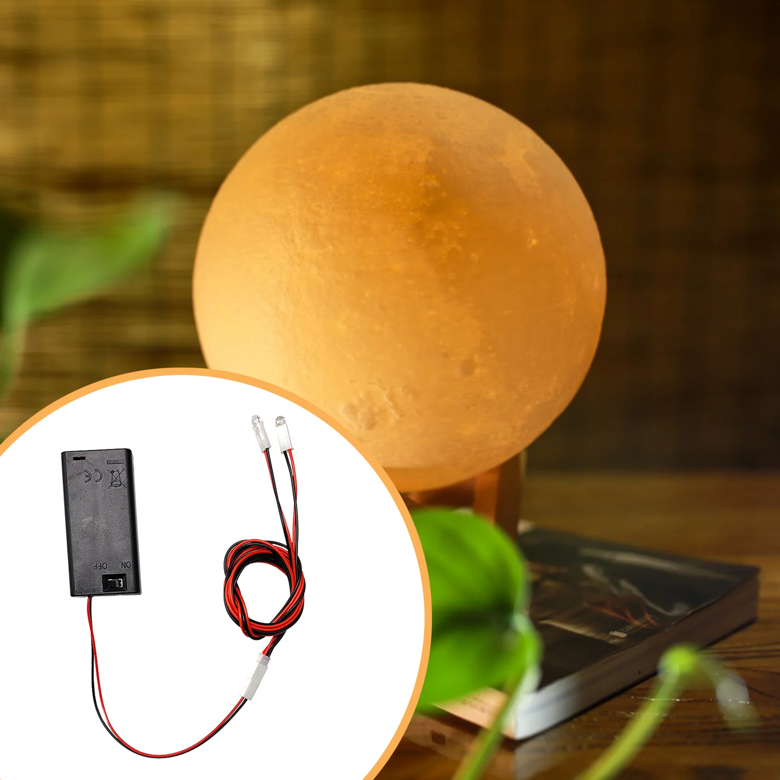 Kit de iluminación para casa de muñecas, soporte de batería Vintage con Mini lámpara LED, luces LED en miniatura superbrillantes de 3V, accesorio para casa de muñecas