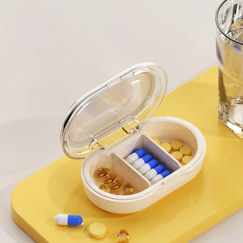 منظم حبوب الدواء الأنيق مع 3 فتحات - مثالي للتشغيل - الذهاب، مثالي للمسافرين وال جداول المزدحمة، فرز الحبوب بسهولة