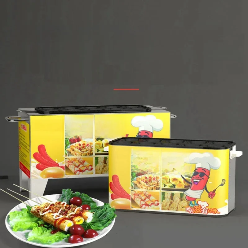 Commercial Egg Sausage Machine 10 Tubes Automatic Breakfast Hot Dog Maker Hot Dogs Baking Machine  Breakfast Eggs Roll Maker