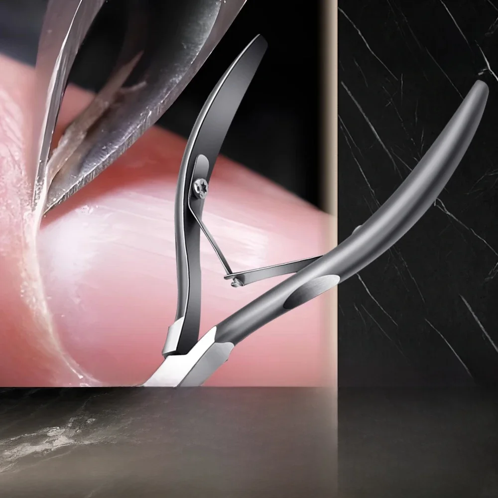 1 szt. Cążki do skórek trymer 3/4 szczęki nożyczki do skórek maszynki do strzyżenia ze stali nierdzewnej Cutter Remover Pedicure Manicure narzędzie do paznokci — zdjęcie 2