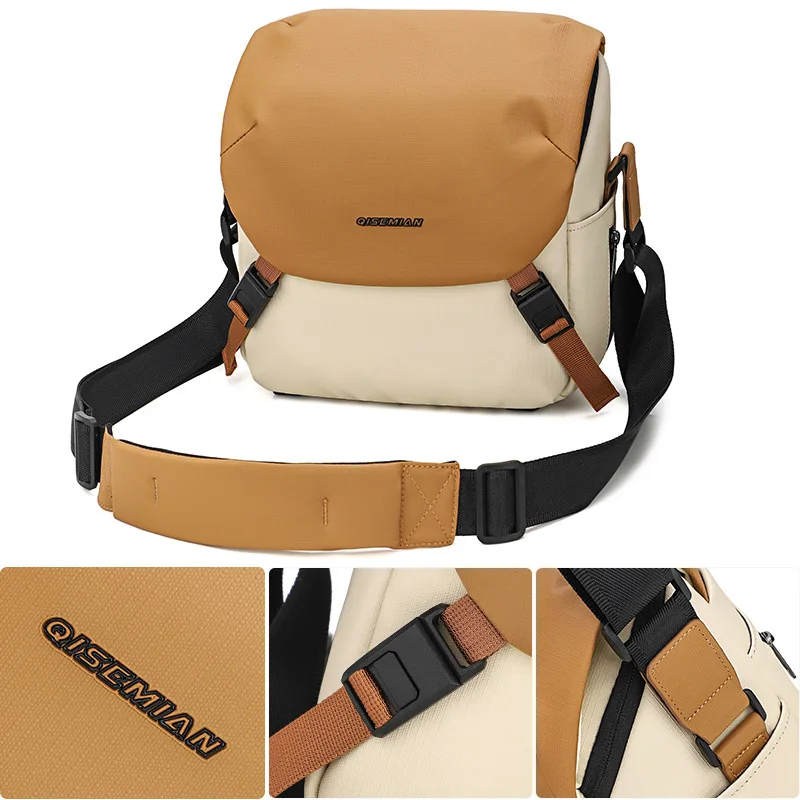 Color Block Camera Shoulder Bag - Outdoor Crossbody DSLR/SLR Case Lightweight Sling Bag for Men & Women Travel Photography view 3