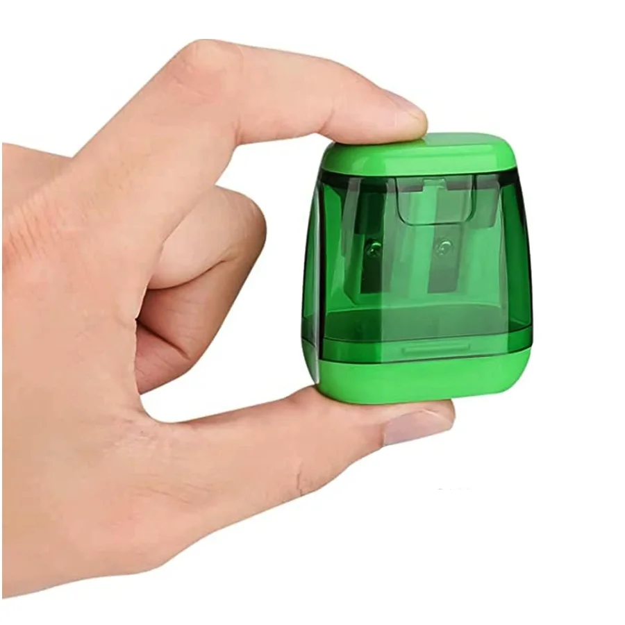 4PCS Dual-Hole Pencil Sharpeners with Lid and Shavings Container, Portable Manual Sharpener Set for Colored Pencils.