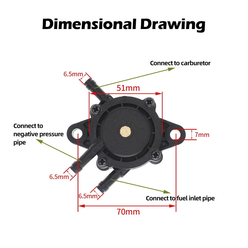 Fuel Pump for Briggs Stratton 491922 691034 692313 808492 808656, John Deere LG808656 M138498 M145667, Kohler 17HP-25 HP