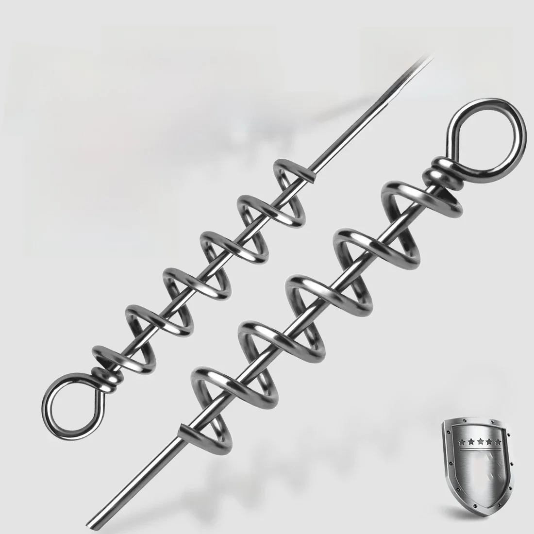 9KM 50 pièces pêche leurre souple ressort torsion vis de verrouillage vis centrale de pêche épingle centrale pour eau douce et eau salée