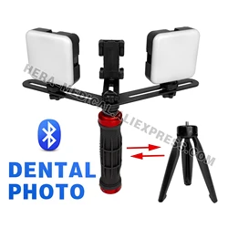 Fotografia stomatologiczna Bluetooth Światło LED Wewnątrzustne zdjęcie Oświetlenie wideo do leczenia dentysty Lampa Proteza Kolorowy klosz Zdjęcie