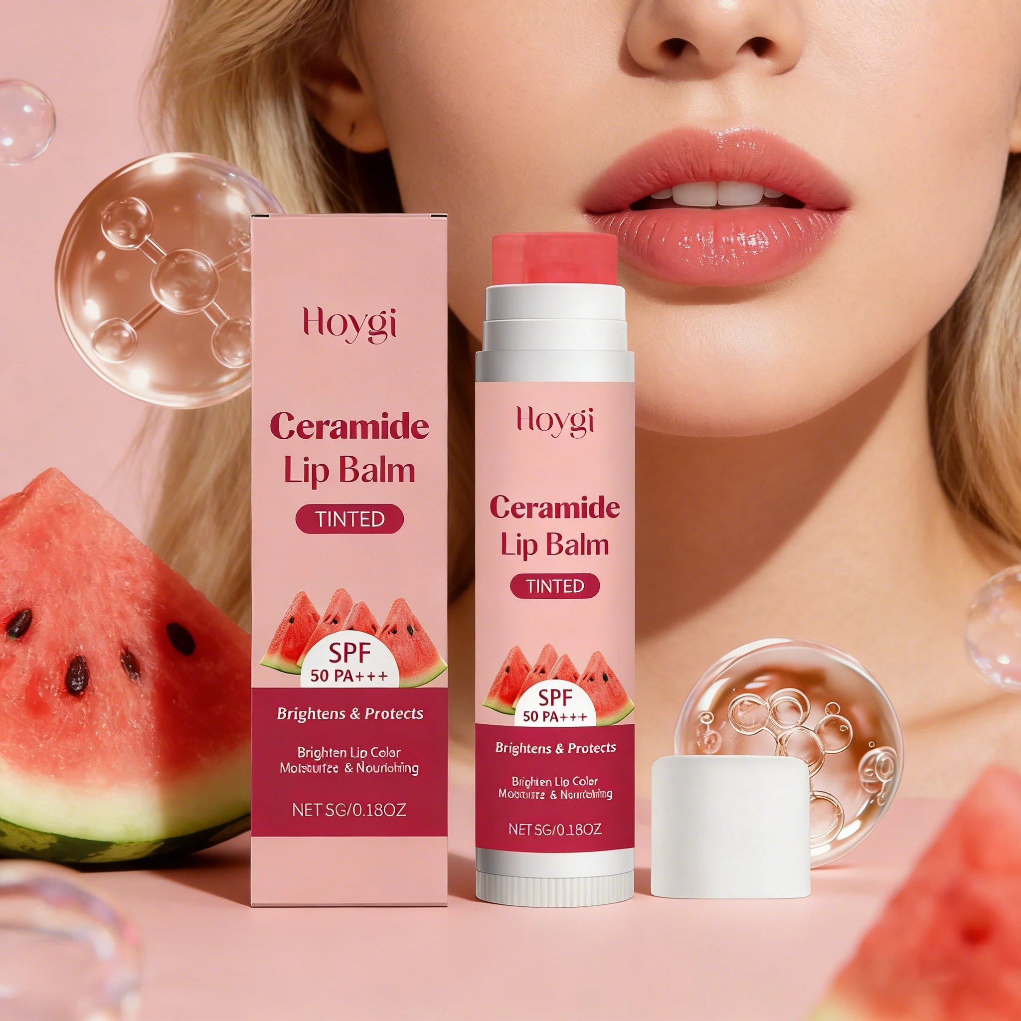 HOYGI Ceramide Lip Balm Nourishing Beetroot Brightening Ceramide Kojic Acid Moisturizing Fade Lip Lines Lipstick For Lips