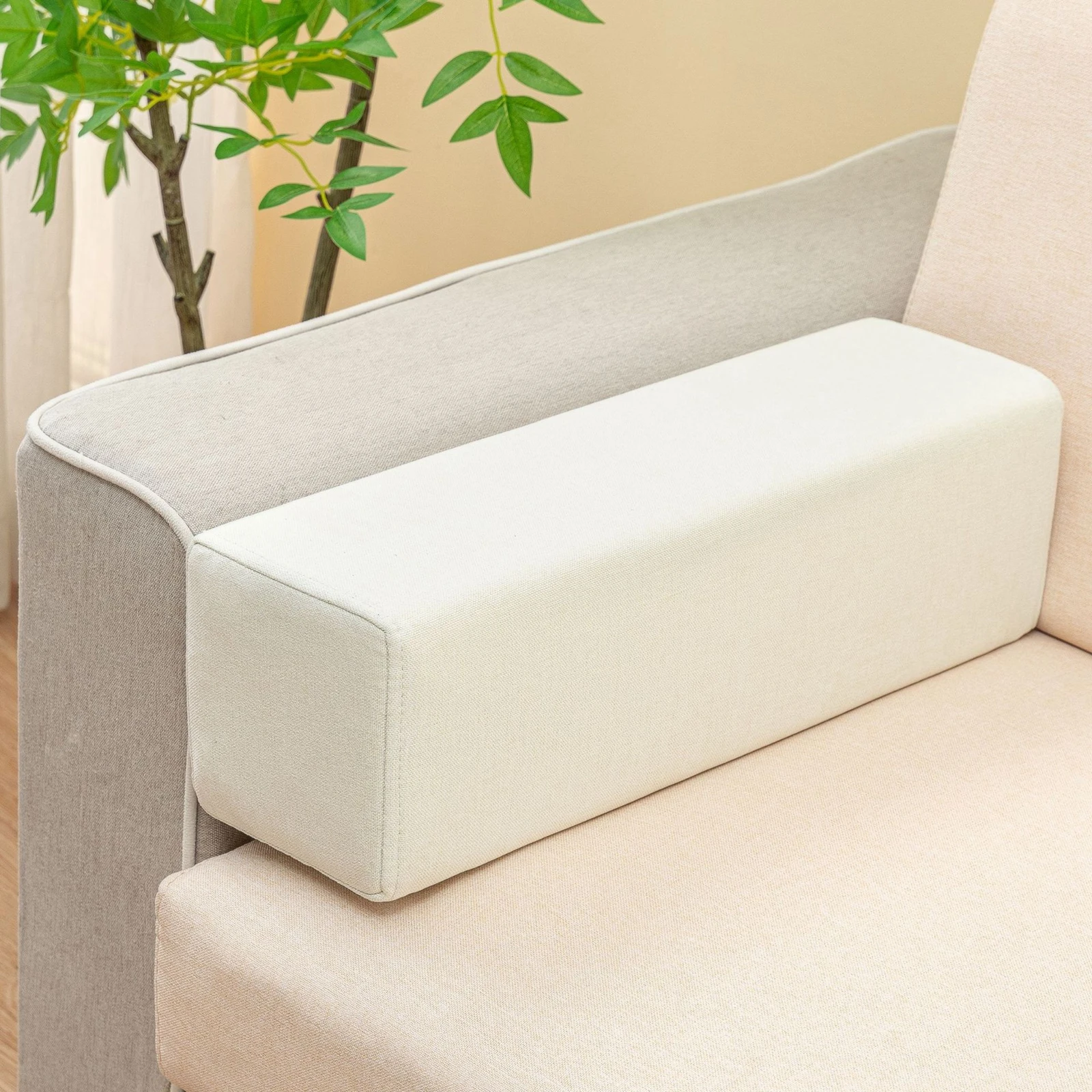 1pc 50CM Sofa Armrest Pillow Hand CushionCloth Linen Fabric Long Cuboid  Stereoscopic Pillows Sofa Decor Armrest Pad
