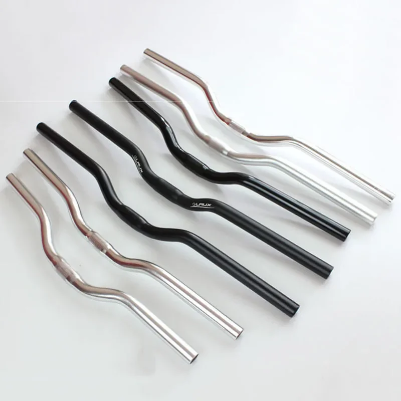 AliExpress 450-580X25.4mm mountain bike handlebar Swallow-shaped handle dead speed bike handlebar color complete bicycle accessories