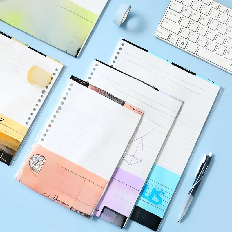 Japonia KOKUYO Campus Macaron zeszyt A5 B5 luźny liść wewnętrzny rdzeń 50/100 arkuszy Notebook pusta linia przerywana szkolne materiały papiernicze — zdjęcie produktu 7