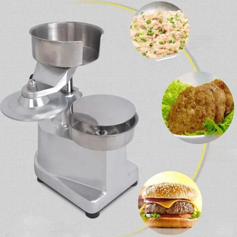 High-Quality Hamburger Patty Making Machine Manual Burger Maker Beef Meatloaf Making Equipment Hamburger Patty Forming Machine