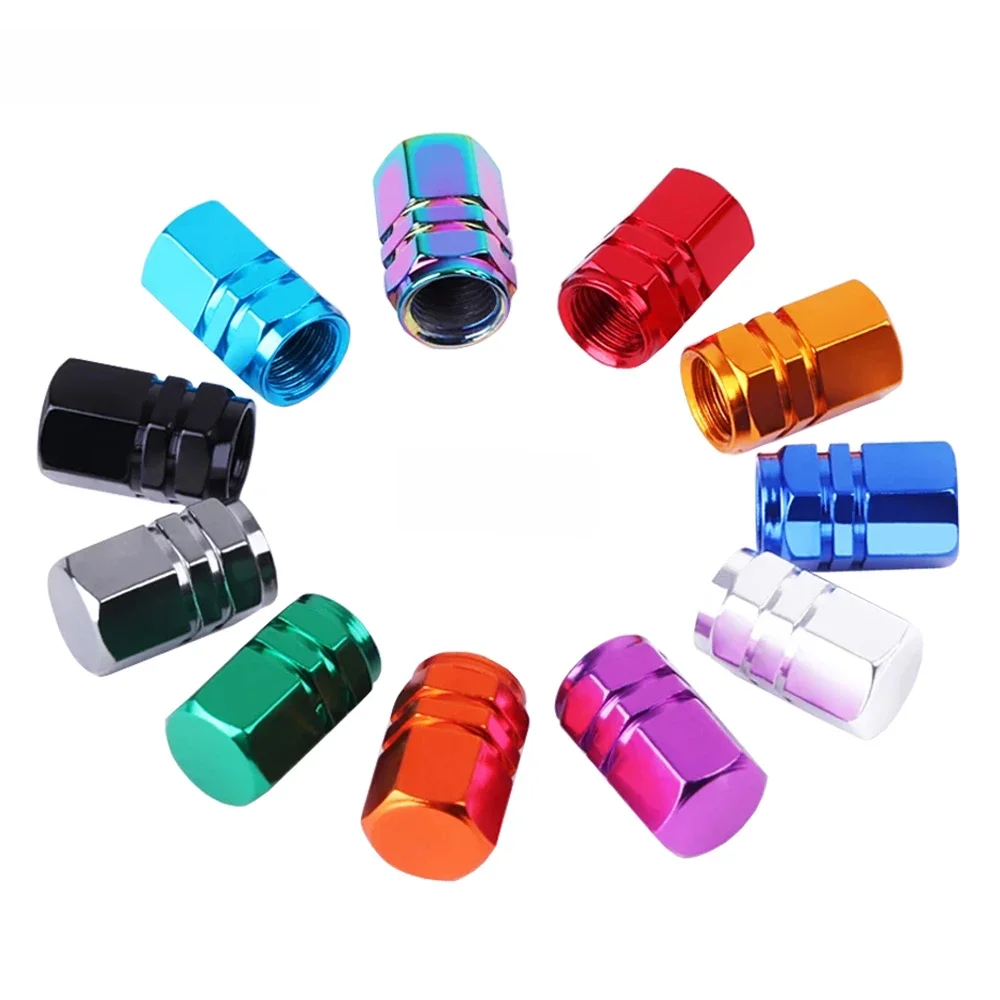 AUTCOAT 4 pièces bouchons de Valve de pneu de roue de voiture en aluminium couvre-tige de jante de pneu Airdust étanche pour Automobiles motos camions vélos