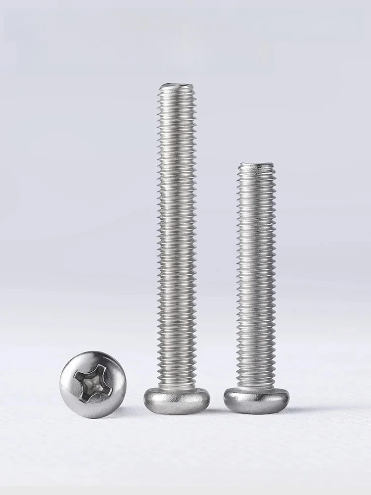 M3 M3.5 M4 M5 M6 M8 M10 A2-70 304 acier inoxydable croix ronde Phillips vis à tête cylindrique boulon Phillips vis longueur 3-100mm