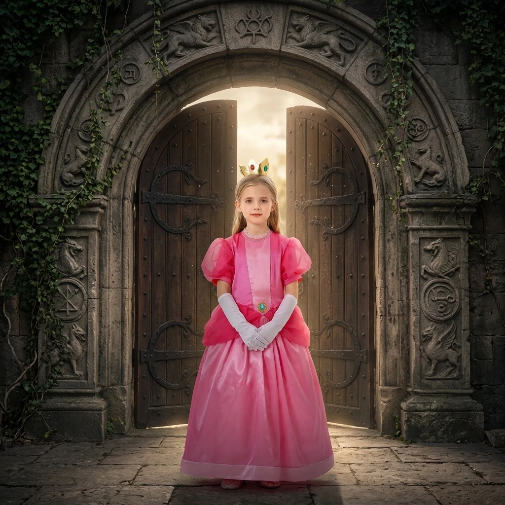 Halloween Adult Sequin Princess Dress Sparkle Ball Gown Fairy Tale Cape Unisex Family Party Dress Up - view 5