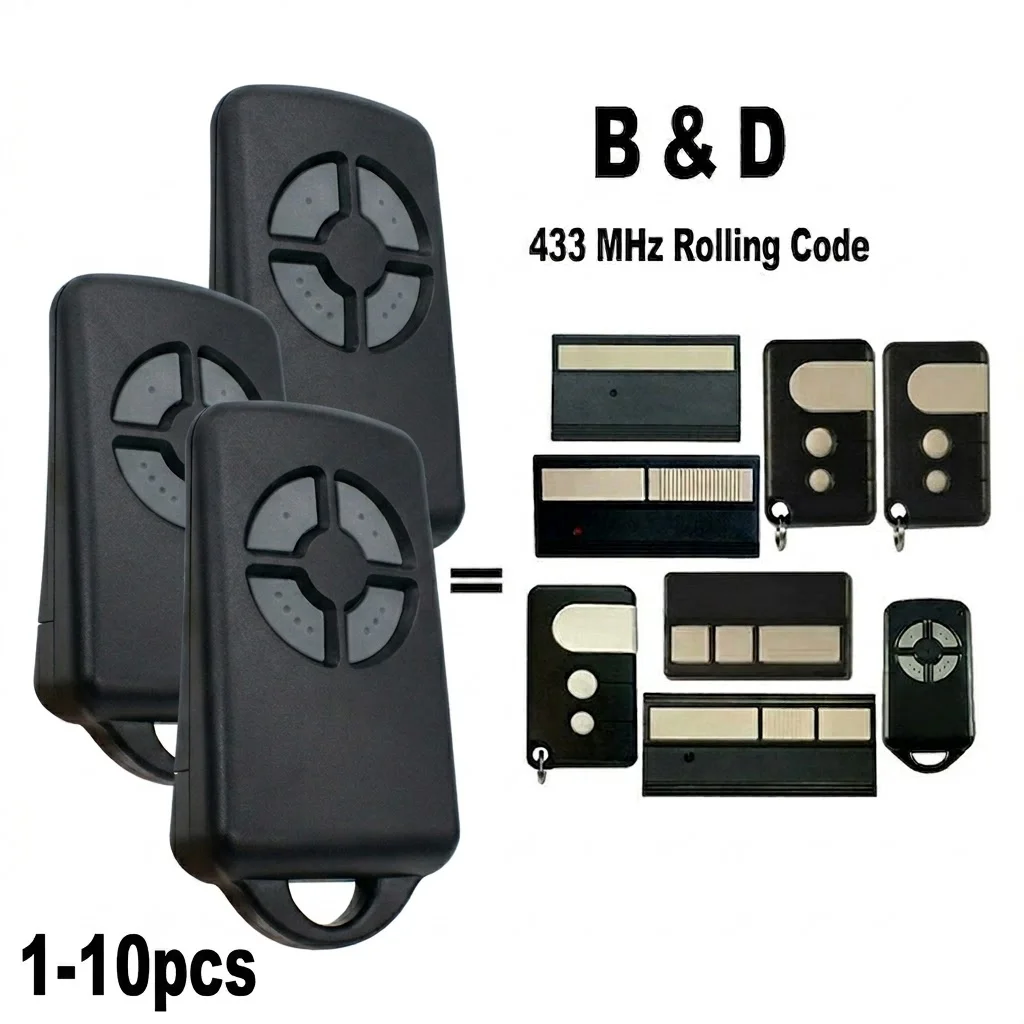 

1-20pcs B&D 433.92MHz Garage Door Remote Control BND 062162 059116 059120 062170 Cad4 Cad5 FAM4 FAM5 EL5 EL R Gate Opener