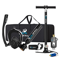 TUDIVING-0.5L Mini Scuba Diving Tank,Lung Tank with Diving Mask,Portable Scuba Tank with Pump for Underwater Breathing Training