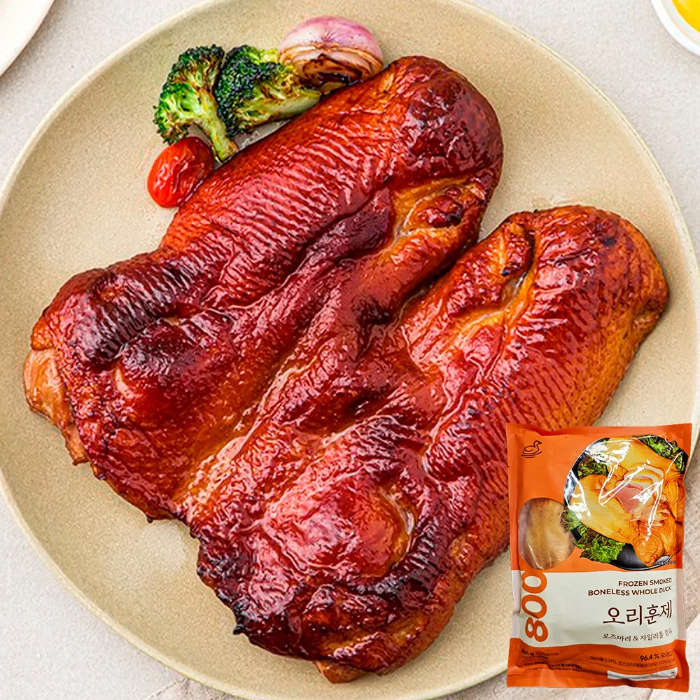 [Diningfox] Whole Smoked Duck meat Boneless 800g, Serves 4, Large Size, Camping Cooking