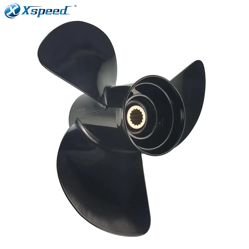 Xspeed-Piezas para fueraborda, hélice Marina 9 1/4X9 apta para motores fueraborda Evinrude Johnson OMC, 8HP 9.9HP 15HP, hélice de aluminio para barco