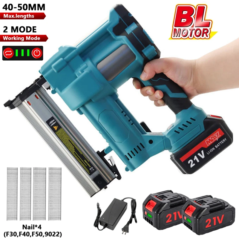  Pistolet à clous électrique sans fil 2 en 1 F15-F50 K410-K438, agrafeuse sans fil, outil électrique pour meubles, compatible avec batterie Makita 18V