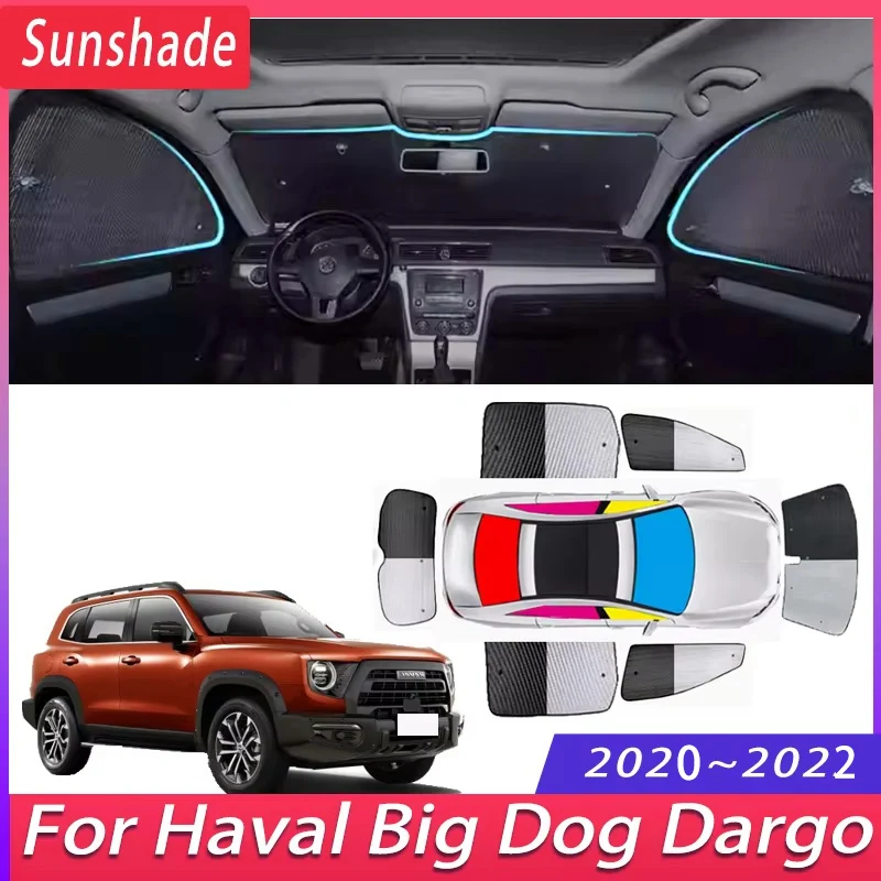 Car Sunshade For Haval Big Dog Dargo 2020~2022 2021 Auto Heat Insulation Sun Protection Sunshade Windshield Visor Accessories