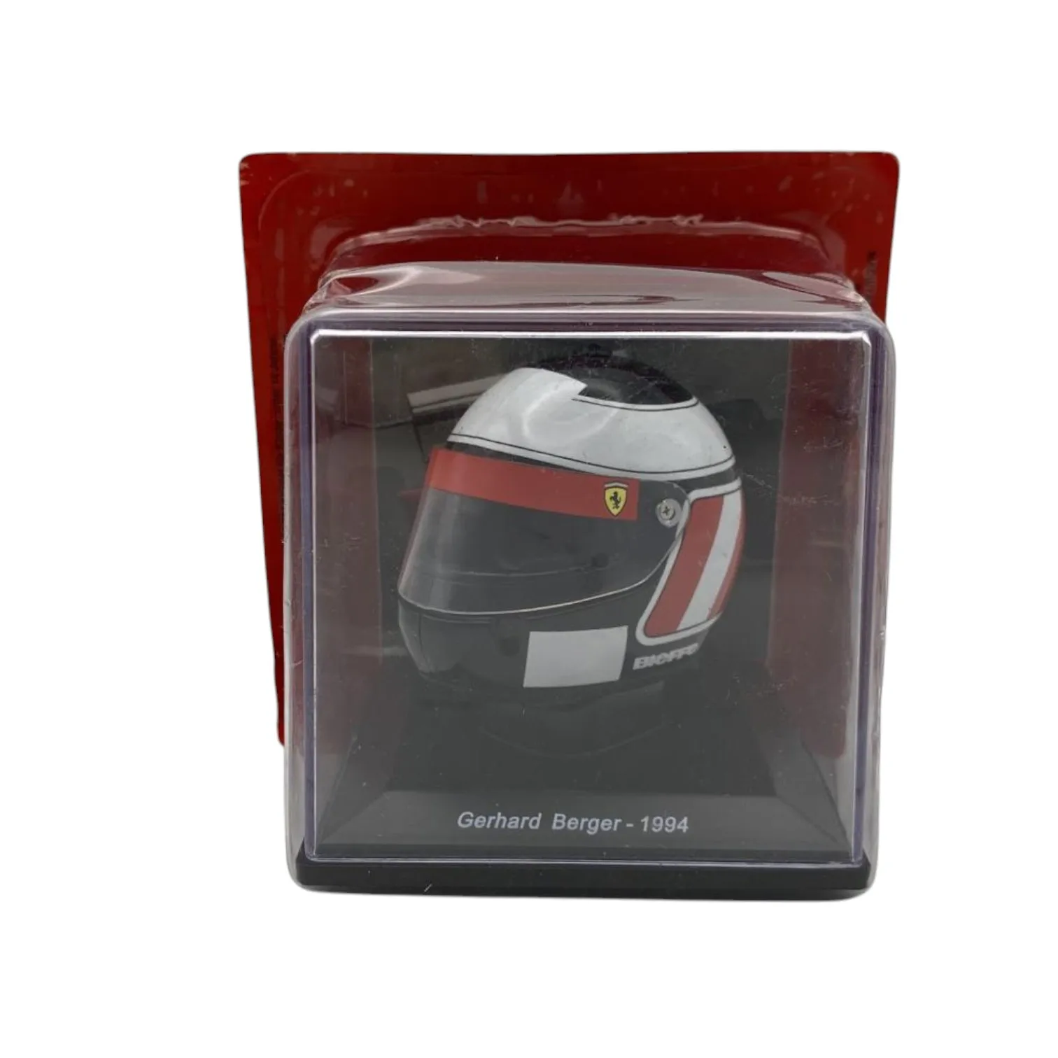 Centauria, Gerhard Helmet 1994 Autriche Casque de compétition monoplace dans la course automobile de l'équipe italienne du championnat du monde, Miniature moulé sous pression, Échelle 1:5, Base d'identification, Emballage d'urne en méthacrylate
