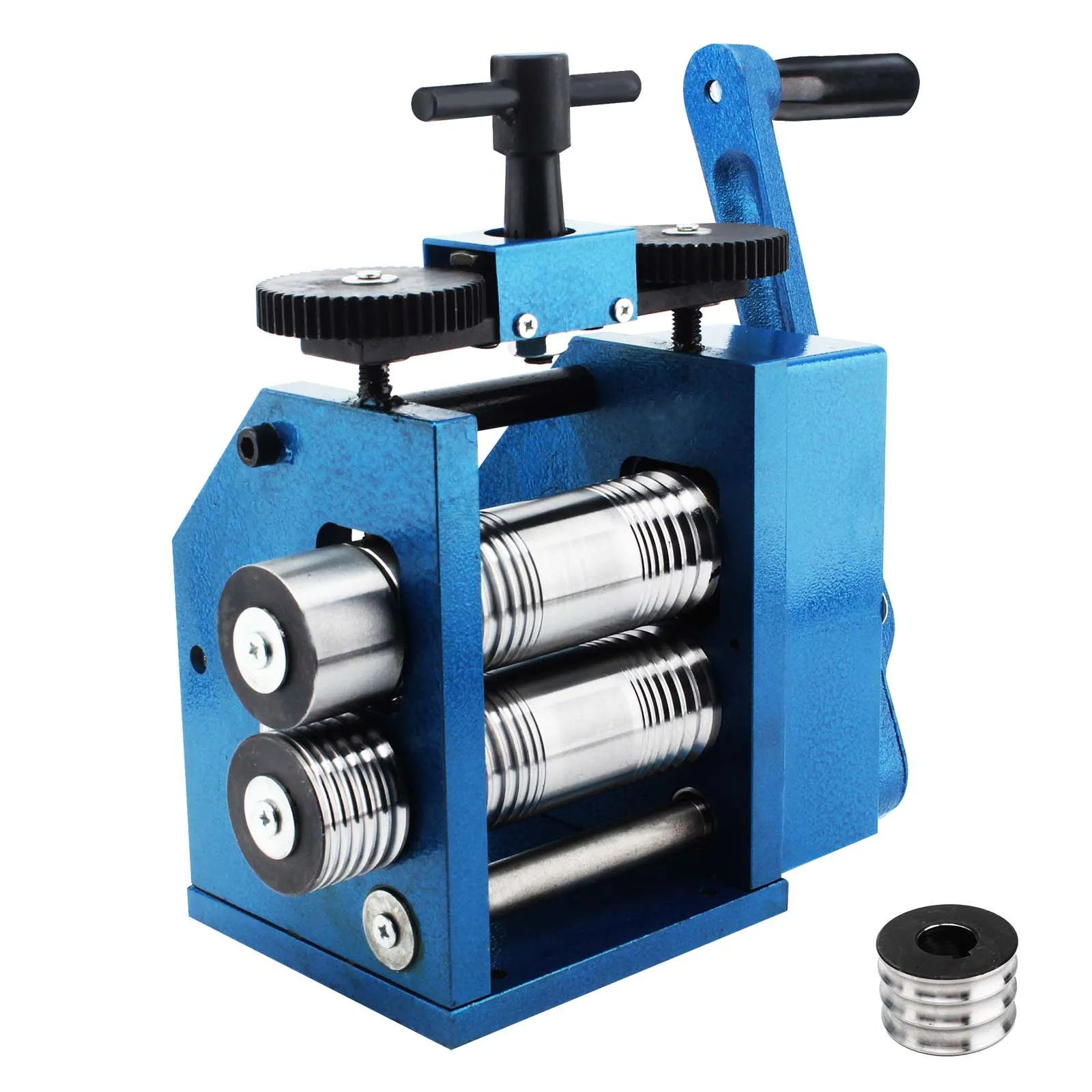 

The Hobbyworker Rolling Mill Machine Jewelry Making Manual Hand Crank Tableting Jewelry Stamping Tool