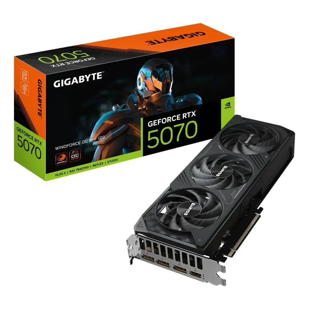 GIGABYTE GeForce RTX 5070 WINDFORCE OC SFF 12GB GDDR7 DLSS4 1*HDMI/3*DisplayPort PCi Ex 5.0 16x