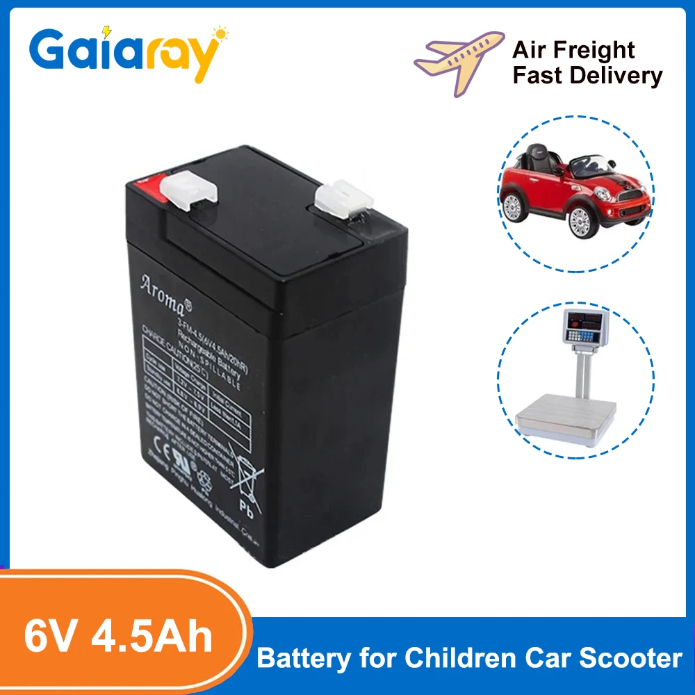

Lead-acid Battery Backup Power 6V 4.5Ah Battery For Emergency Light Children Toy Car Electronic Scale 4.5Ah Rechargeable Battery
