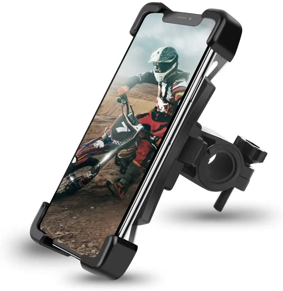 Universelle Fahrrad Handyhalterung mit One-Touch Schloss, 360° drehbar für4.5-7.2 Zoll Smartphone Motorrad Handyhalterung Fahrrad Motorrad Rennrad Mountainbike Abnehmbare