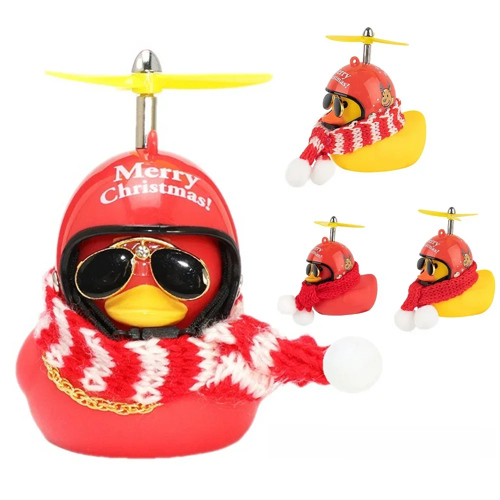 AliExpress CNSPEED Cute Red Yellow Broken Wind Duck With Helmet Glasses Scarf Cycling Christmas Decoration Car Interior