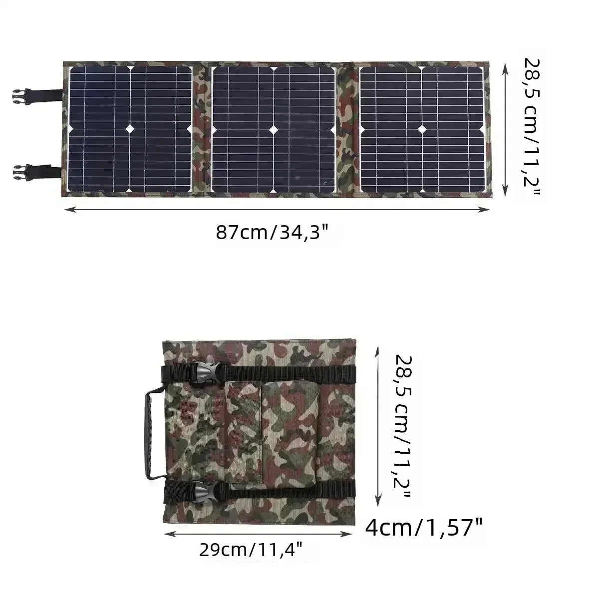 Camping Solar Panel Kit, Foldable Solar Power Station, MPPT Portable Generator Charger, 18V for Car, Boat, Caravan, 800W