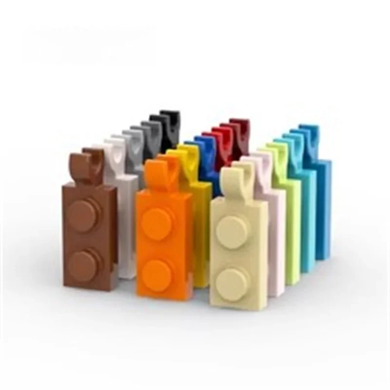 20 pièces MOC Compatible assemble des particules 63868 plaque spéciale 1x2 avec Clip horizontal sur l'extrémité blocs de construction bricolage haute technologie Spa