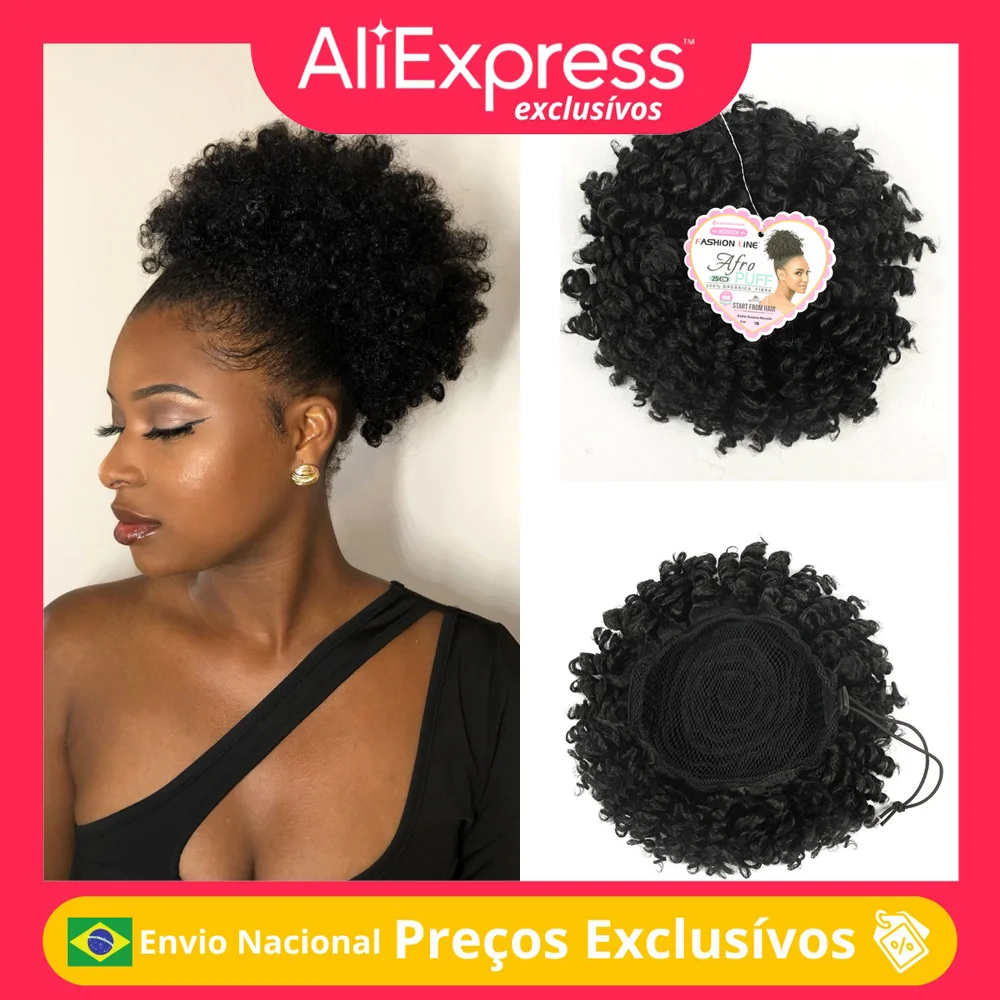 afro-puff-cacheado-fibra-organica-cordao-preto-natural-para-feminina-cabelo-encaracolado-rosquinha-chignon-25cm-85g