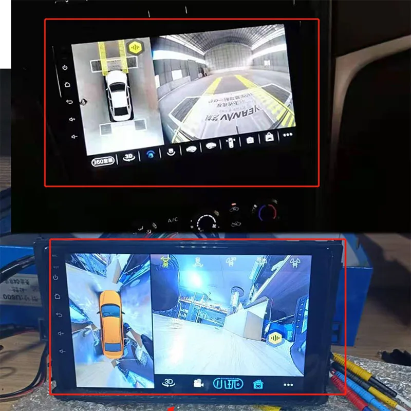 360-Grad-Kamera für Autos, 3D-WDR-Surround-View-System, 4-Kanal-DVR-Recorder, Auto-Überwachungssystem-Zubehör, Android-integriertes 360-Grad-System – Detail 6
