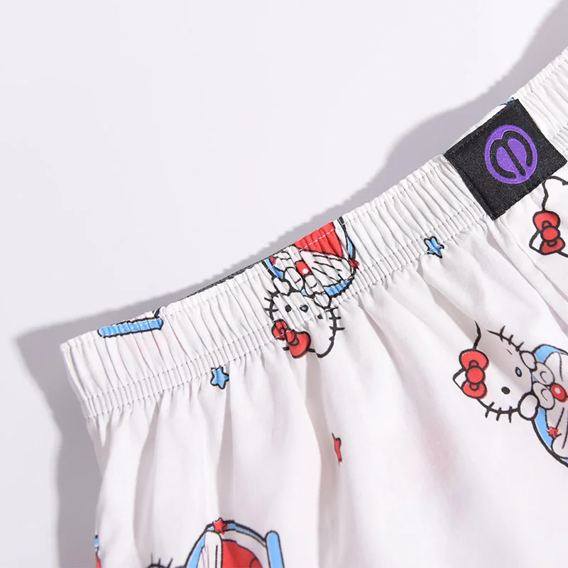 Pure Cotton Panties Cartoon Cat For Men And Women Pattern Comfortable Breathable Shorts For Home Leisure