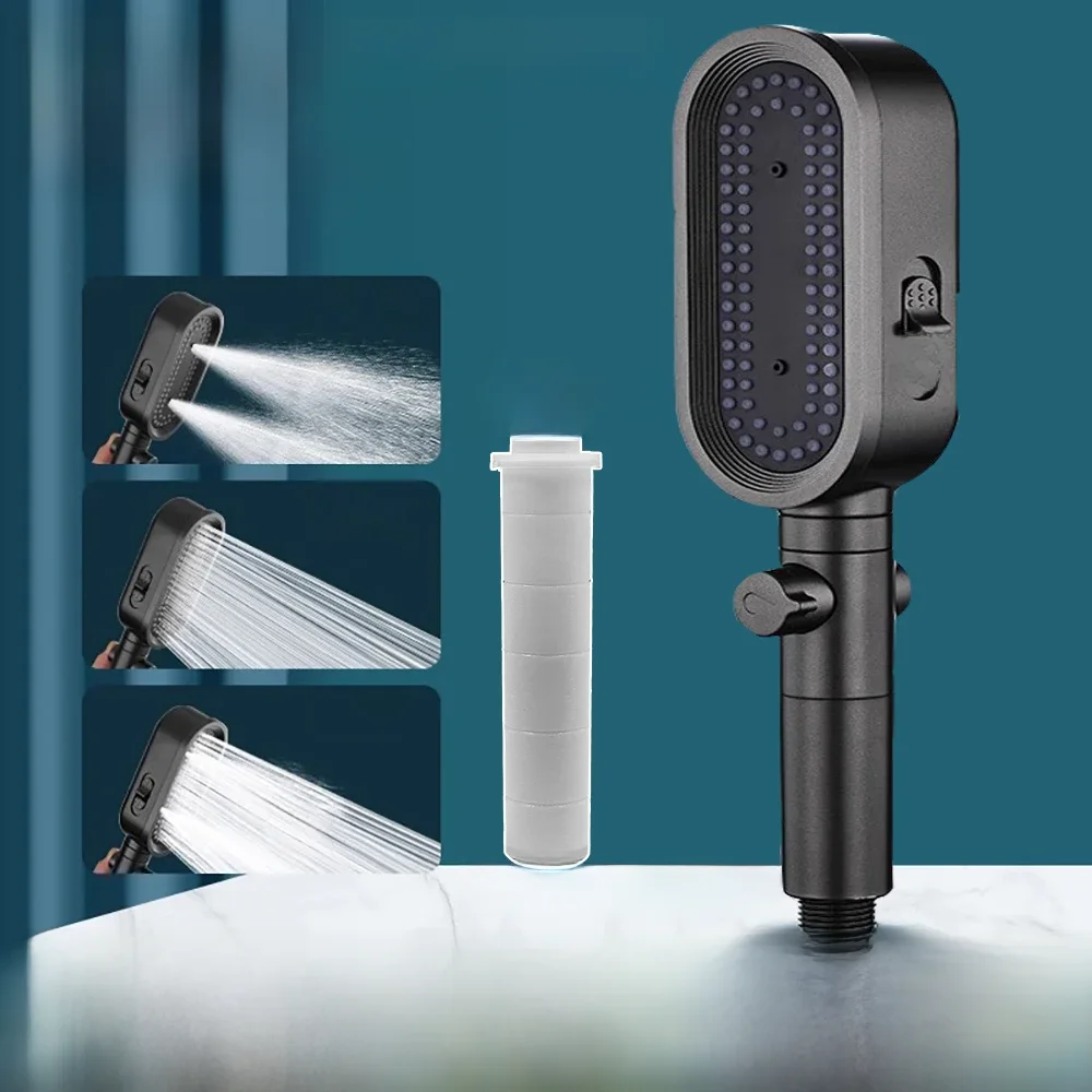 3 in 1 Hochdruck-Dusch kopf mit Filter Hand verstellbarer Knopf Bad Dusch kopf Wassers pa rendes Bad