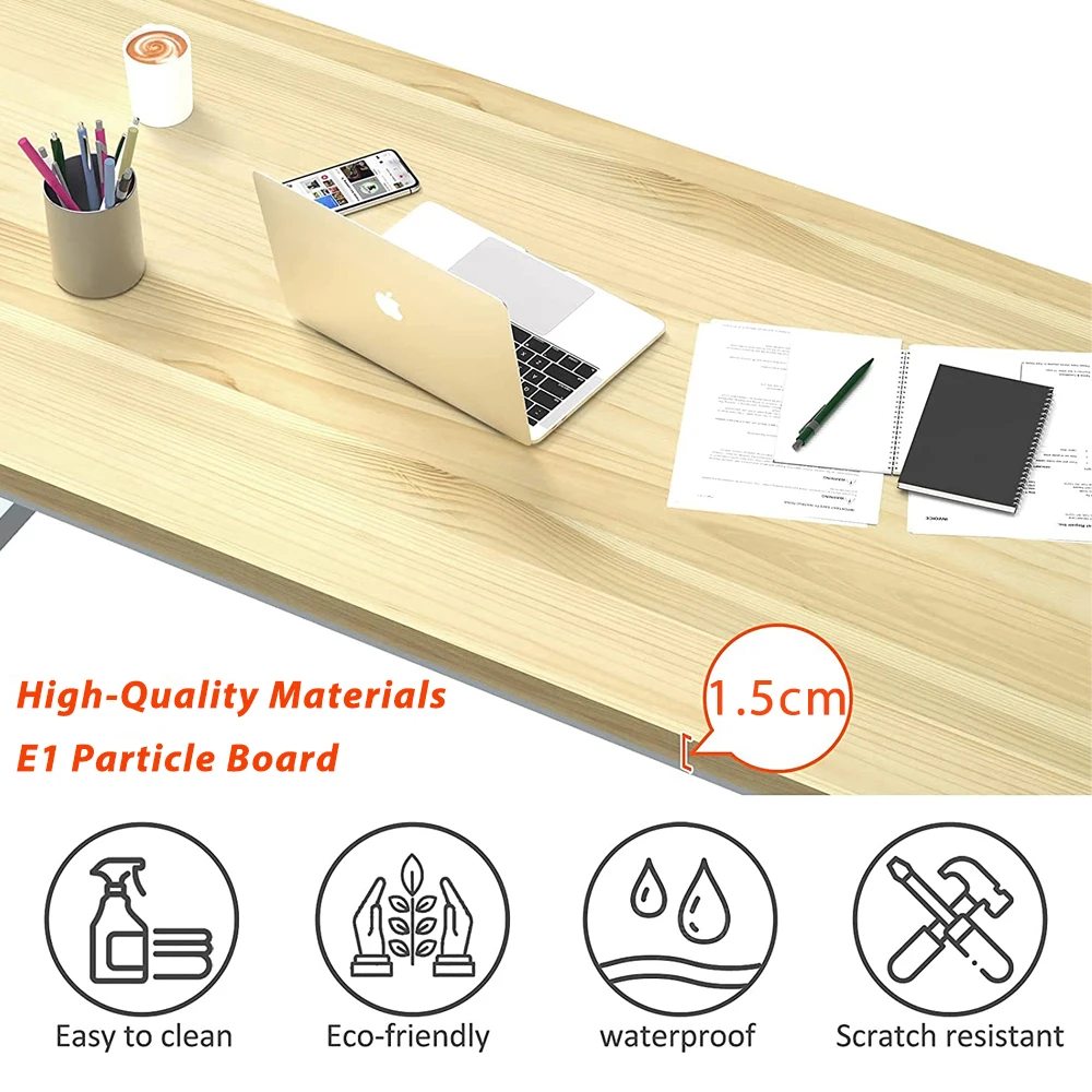 Home Office Computer Desk 120X60CM Large Office Desk Computer Table with Modern Simple Style Table Sturdy Writing Desk