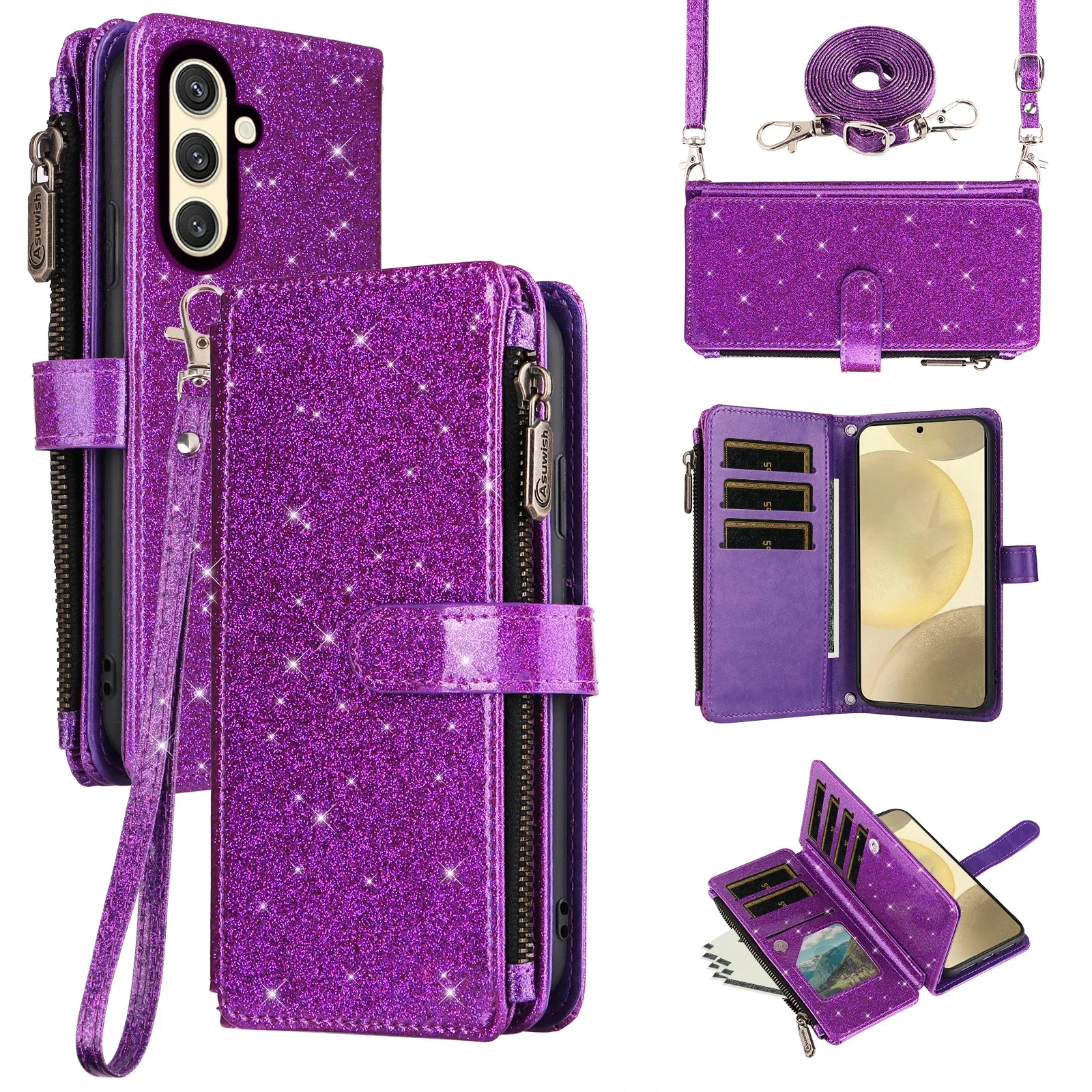 Etui z klapką na telefon Samsung Galaxy S25 S24 S23 S22 S21 + Plus Ultra FE A06 A05S A14 A15 A16 A24 A25 A34 A35 A55 A54 A53 — zdjęcie produktu 7