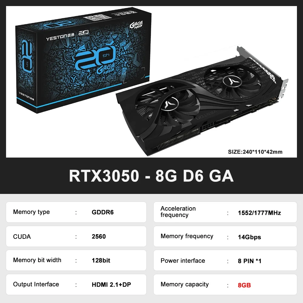 بطاقة رسومات YESTON مستعملة GDDR6 NVIDIA rtx 3060 12G بطاقات فيديو GPU للألعاب rtx 3060TI rtx3050 rtx3070 rtx3080 placa de video #2