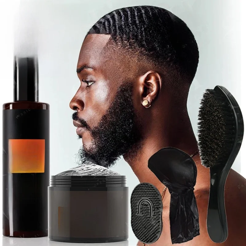 Deep Wave Control Pomade 360 Biotin Sport Strong Hold Wave Żel do włosów z pędzelkiem Faliste włosy Olejek Szampon Odżywka Stylizacja Pielęgnacja — zdjęcie 2