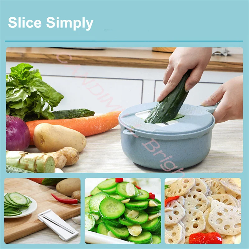 Food Cutter Vegetable Fruits Chopper Potato Slicer Shredder Household Multi-function Cutting Kitchen Tool