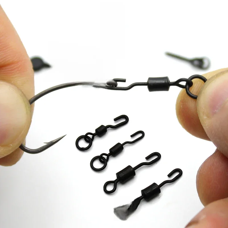 Spinner Wirbel für Ronnie Rig Karpfenangeln Zubehör für Karpfen Rig Micro Hook Swivel Hook Sleeve Tackle Quick Change Swivel