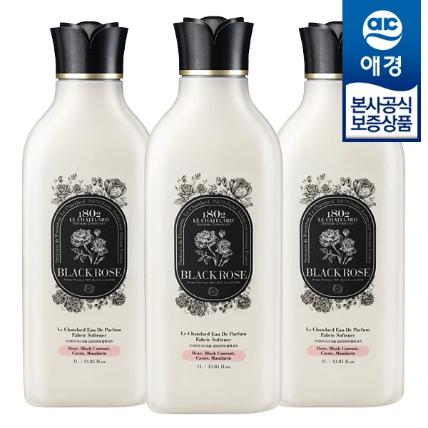 [Aekyung] Le Sha Trao de Parfum Fiber Delicate Black Rose 1L x 3 pieces