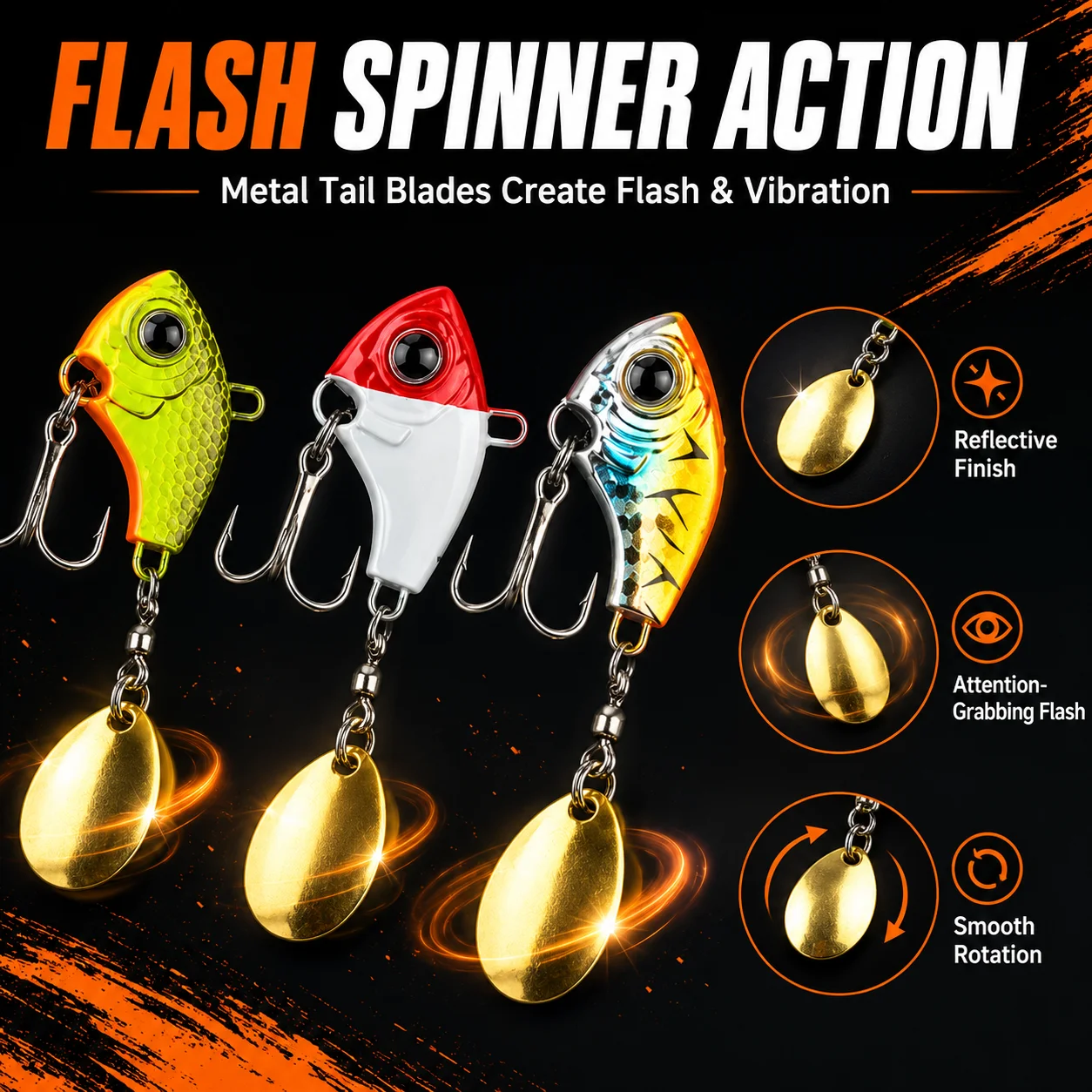 5개 낚시 미끼 꼬리 회전기, 금속 미끼, 낚시 클램프 - Fishing Lure Spinner 리뷰 및 가격
